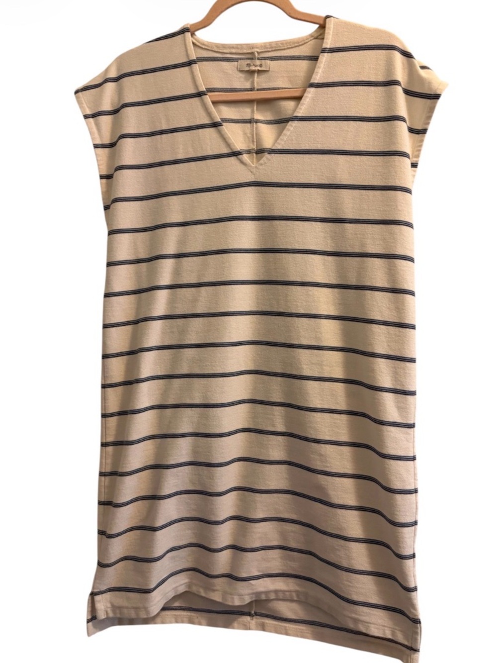 Striped V-Neck Dress Small